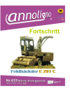 VEB Fortschritt Häcksler/Feldhäcksler Typ E 281 C Bild- Bedienungsanleitung & Wartungsanleitung & Bild- Ersatzteilliste & Explosionszeichnungen - annoligno 659